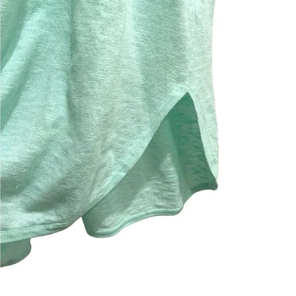EILEEN FISHER Flower Green Organic Linen Cotton Lightweight Sweater Top XL - Picture 5 of 10